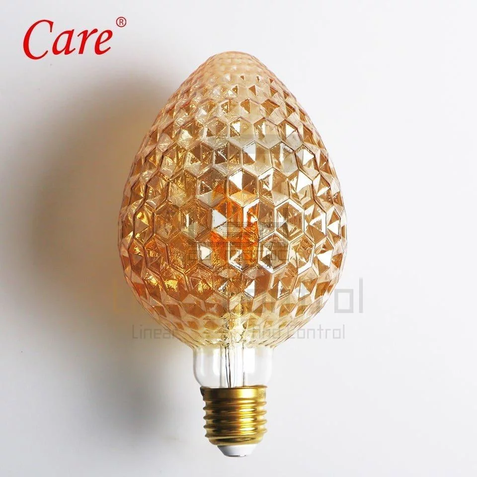 Led bulb G95 Strawberry Filament 4w Amber Dimmable - Image 5