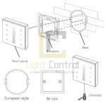 Variateur led TRIAC Tactile LTECH E1S-TD Encastrer – Image 5