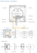 Controleur DMX RGB RF  4ZONES TACTILE ENCASTRE T13 DIAMANTLED – Image 3