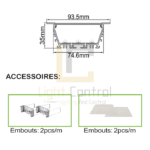 Profilé LED Aluminium ENCASTRER  PR097 – Image 4