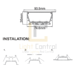 Profilé LED Aluminium ENCASTRER  PR097 – Image 3