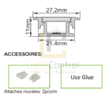 Profilé LED Aluminium DU SOL ENCASTRER PR103 – Image 4