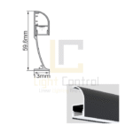 Profilé LED Aluminium Plinthe PC 3M 60x13.5 mm T6014 PL-PR112 – Image 2
