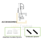 Profilé LED Aluminium Plinthe PC 3M 60x13.5 mm T6014 PL-PR112 – Image 4