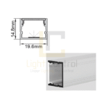 LED Profile Aluminium Surface-Mounted – 3M  19.6×14.8 mm  Model PL-PR121 - Image 2