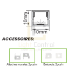 LED Profile aluminium Exposed PR039 - Image 4