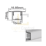 LED Profile aluminium Recessed PR040 - Image 2