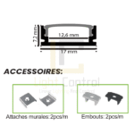 LED Profile Aluminium Exposed PR059 Black - Image 2