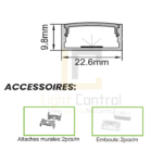 Profilé LED aluminium apparent PR078 – Image 3