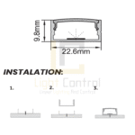 Profilé LED aluminium apparent PR078 – Image 4