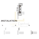 PLED Profile aluminium Recessed DOUBLE FACE   PR101 - Image 3