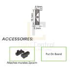 PLED Profile aluminium Recessed DOUBLE FACE   PR101 - Image 2