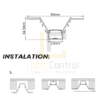 LED Profile aluminium PLASTER RETRAIT White PR102 - Image 4