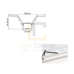 LED Profile aluminium PLASTER RETRAIT White PR102 - Image 2