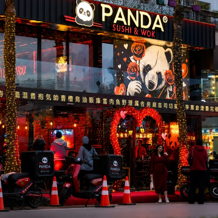 Installation d’Éclairage LED Panda Restaurant